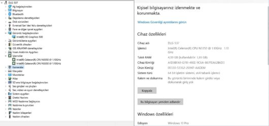 Hometech Alfa 450C İKİNCİ EL Intel Celeron N3350 4GB 64GB 14” FHD W10 Pro - Görsel 11