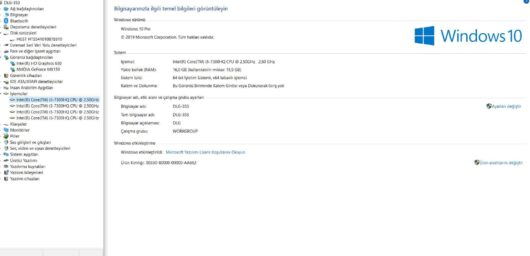 MSI GV62 7RC-083XTR İKİNCİ EL i5 7300HQ 8GB 1TB HDD MX150 15.6" FHD - Görsel 10