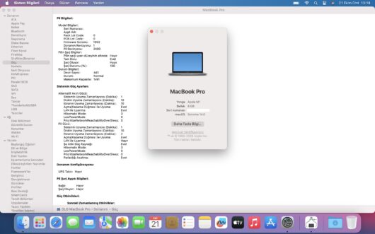 Apple MacBook Pro M1 8GB 256GB SSD macOS 13.3" QHD+ Uzay Grisi MYD82TU/A (İKİNCİ EL) - Görsel 10