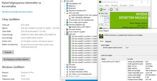 HP Victus TG02-033NT Intel Core i5 12400F 8GB RAM 512GB SSD 1TB HDD RTX3060Ti 8GB KASA 761F9EA (İKİNCİ EL) - Görsel 5