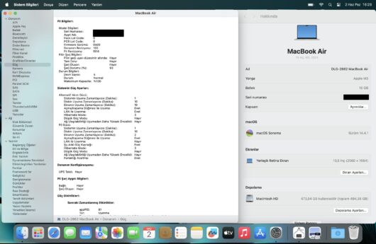 Apple MacBook Air M3 16GB 512GB SSD macOS 13.6" Gümüş MXCT3TU/A (İKİNCİ EL) - Görsel 10