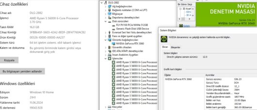 AMD Ryzen 5 5600X 16GB RAM 512GB SSD RTX3060 12GB (İKİNCİ EL) - Görsel 5