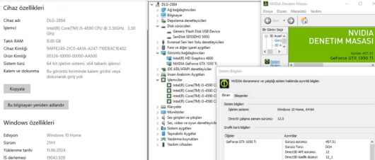 Intel Core i5 4590 8GB RAM 500GB SSD GTX1050Ti 4GB (İKİNCİ EL) - Görsel 3