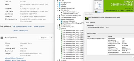 Monster Tulpar T7 V20.7.2 Intel Core i7 12650H 32GB RAM 1TB SSD RTX4060 8GB 17.3" FHD 144Hz (İKİNCİ EL) - Görsel 5