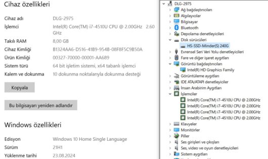Lenovo Yoga 2 13 Intel Core i7 4510U 8GB 240GB SSD 13.3" DOKUNMATİK FHD W10 (İKİNCİ EL) - Görsel 5