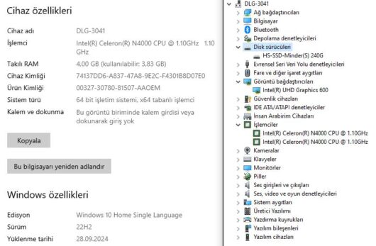 Asus X543MA-GQ495T Intel Celeron N4000 4GB RAM 240GB SSD 15.6" HD (İKİNCİ EL) - Görsel 5