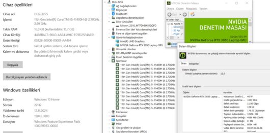 MSI Thin GF63 11UC-251XUA Intel Core i5 11400H 16GB 512GB SSD RTX3050 15.6" FHD (İKİNCİ EL) - Görsel 5