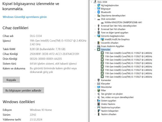Acer Aspire 3 A315-58-546X Intel Core i5 1135G7 8GB RAM 256GB SSD 15.6" FHD NX.ADDEY.004 (İKİNCİ EL) - Görsel 5
