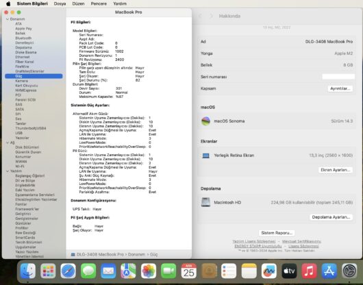 Apple MacBook Pro M2 8GB 256GB SSD macOS 13.3" QHD+ Uzay Grisi MNEH3TU/A (İKİNCİ EL) - Görsel 5