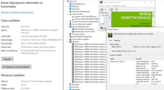 Lenovo Ideapad Gaming 3 15ARH05 AMD Ryzen 7 4800H 16GB RAM 512GB SSD W10 GTX1650Ti 15.6" FHD 120Hz 82EY00JVTXH (İKİNCİ EL) - Görsel 5