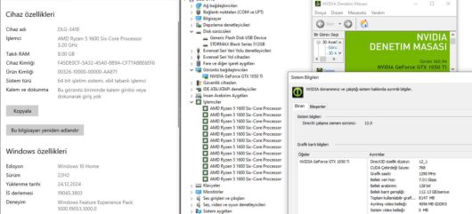 KASA AMD Ryzen 5 1600 8GB 512GB SSD GTX1050Ti (İKİNCİ EL) - Görsel 3