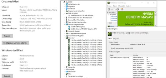 Monster Abra A5 V17.2 Intel Core i5 11400H 16GB 512GB SSD RTX3050Ti 15.6" FHD 144Hz (İKİNCİ EL) - Görsel 5