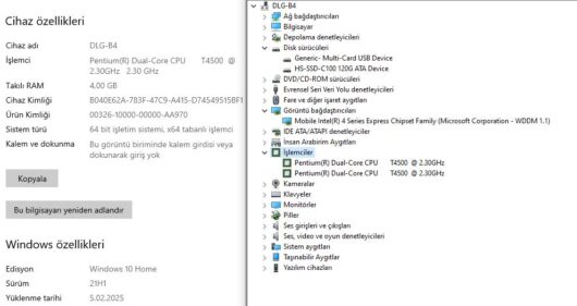 Acer Aspire 5736Z-452G Intel Pentium Dual-Core T4500 4GB RAM 120GB SSD 15.6" HD (İKİNCİ EL) - Görsel 5