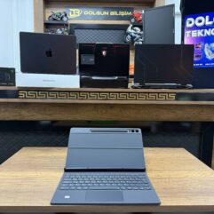 Samsung Galaxy Tab S9+ / S9 FE+ Mousepadli Klavyeli Kapaklı Kılıf - Siyah EF-DX815 (İKİNCİ EL)