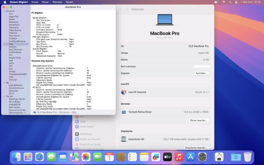 Apple MacBook Pro M2 8GB 256GB SSD macOS 13.3" QHD+ Uzay Grisi MNEH3TU/A (İKİNCİ EL) - Görsel 5