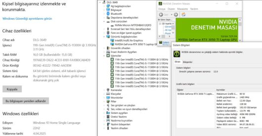 Lenovo IdeaPad Gaming 3 82K100CQTX  Intel Core i5 11300H 16GB RAM 500GB SSD W10 RTX 3050 Ti 15.6” FHD 165Hz (İKİNCİ EL) - Görsel 5