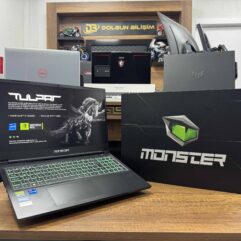 Monster Tulpar T5 V23.4.2 Intel Core i7 12700H  32GB RAM 1TB SSD W11 RTX4060 15.6” FHD 144 Hz 8Gb95W (İKİNCİ EL)