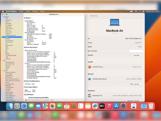 Apple MacBook Air M1 8GB RAM 256GB SSD macOS 13” QHD+ Uzay Grisi MGN63TU/A (İKİNCİ EL) - Görsel 5