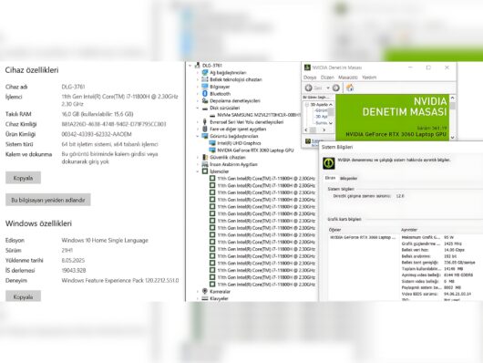HP Victus 16-D0021NT Intel Core i7 11800H 16GB RAM 1TB SSD RTX3060 W10 16.1” FHD 144Hz 4H0X7EA (İKİNCİ EL) - Görsel 5