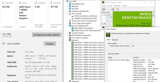 Dell G15 AMD Ryzen 7 5800H 16GB RAM 512GB SSD RTX3050 15.6” FHD 120Hz (İKİNCİ EL) - Görsel 5