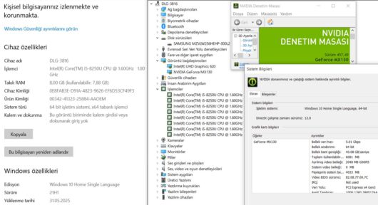 Lenovo IdeaPad 530S Intel Core i5 8250U 8GB RAM 256GB SSD MX130 W10 14” FHD 81EU00A8TX (İKİNCİ EL) - Görsel 5