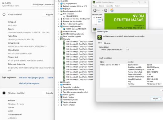 Rampage Hacker Intel Core i5 13400F 16GB RAM 1TB SSD RTX5060 W11 1(AÇIK KUTU SIFIR) - Görsel 5