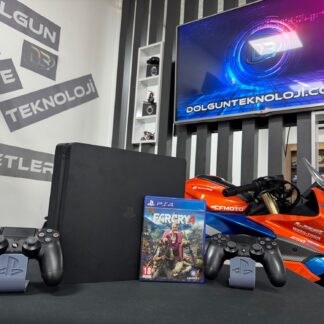 PlayStation 4 Slim 500GB Çift Kol + Far Cry 4 Oyun CD’si (İKİNCİ EL)
