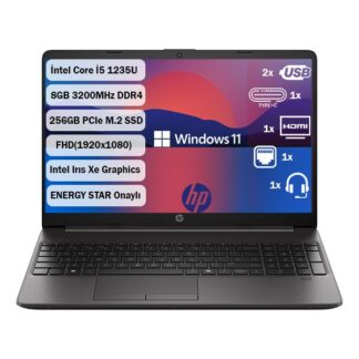 250 Intel Core i5 1235U 8GB 256GB SSD Windows 11 Home 15.6'' Taşınabilir Bilgisayar 9Y6U8AT