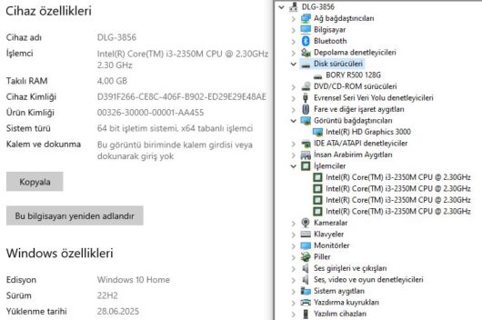 Asus X54C Intel Core i3 2350M 4GB RAM 128GB SSD 15.6” HD (İKİNCİ EL) - Görsel 5
