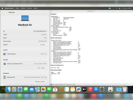 Apple MacBook Air M2 8GB RAM 256GB SSD 13.6” Gece Yarısı MLY33TU/A (İKİNCİ EL) - Görsel 5
