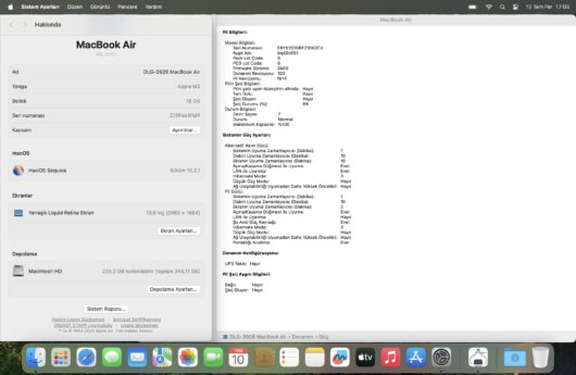 Apple MacBook Air M2 16GB RAM 256GB SSD 13.6” Yıldız Işığı MC7W4TU/A (İKİNCİ EL) - Görsel 5