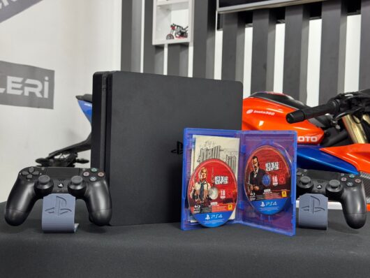 PlayStation 4 Slim 1TB Çift Kol + Mortal Kombat XL Oyun CD’si (İKİNCİ EL) - Görsel 3
