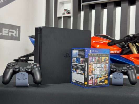 PlayStation 4 Slim 500GB Çift Kol + Grand Theft Auto 5 (GTA 5) Oyun CD’si (İKİNCİ EL) - Görsel 4