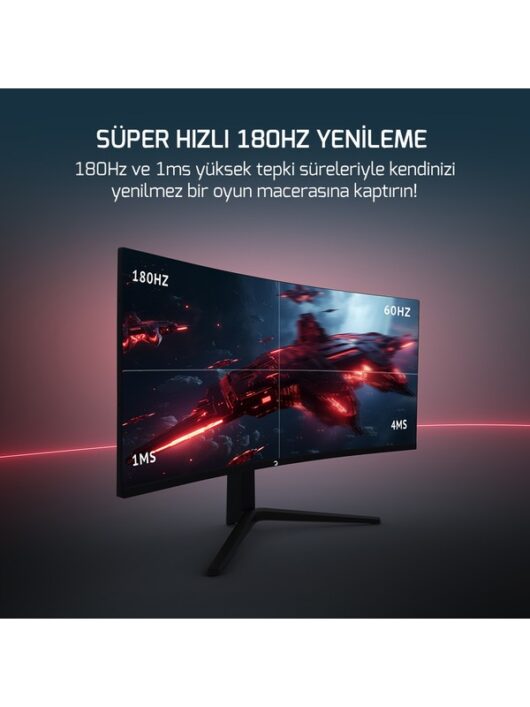 WQ34 34'' 1ms 180Hz Curved 2k Uwqhd 3440*1440 Gaming Monitör - Görsel 3