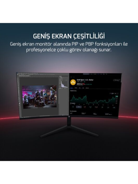 WQ34 34'' 1ms 180Hz Curved 2k Uwqhd 3440*1440 Gaming Monitör - Görsel 6